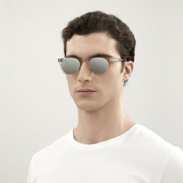 Saint Laurent Sunglasses SL 28 SLIM 006 Beige/Silver Unisex