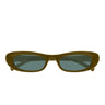 Saint Laurent Occhiali da Sole SL 557 SHADE PLUMP 003 Marrone Fango/Verde Donna