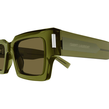 Saint Laurent Occhiali da Sole SL 572 005 Verde/Marrone Unisex 3