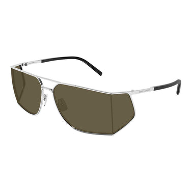 Saint Laurent Occhiali da Sole SL 750 003 Argento/Marrone Uomo 2