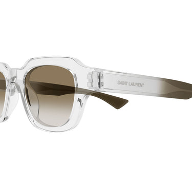 Saint Laurent Occhiali da Sole SL 791 003 Trasparente/Marrone Sfumato Unisex 3