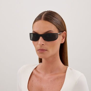 Saint Laurent Occhiali da Sole SL 807 001 Argento Grigio Unisex 4