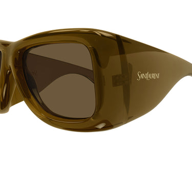 Saint Laurent Occhiali da Sole SL 902 HOWL 004 Marrone Marrone Unisex 3