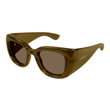 Saint Laurent Occhiali da Sole SL 903 HOWL 004 Marrone/Marrone Unisex 2