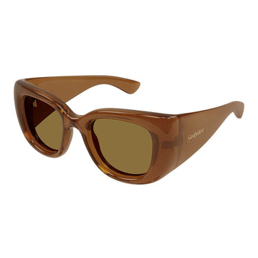 Saint Laurent Occhiali da Sole SL 903 HOWL 007 Marrone Trasparente/Marrone Unisex 1