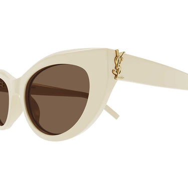 Saint Laurent Occhiali da Sole SL M115 004 Avorio/Marrone Donna 3