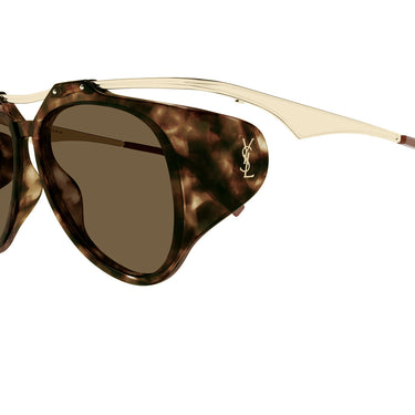 Saint Laurent Occhiali da Sole SL M137/F AMELIA 002 Oro/Marrone Donna 3
