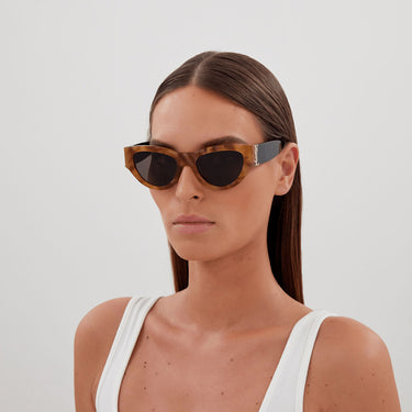 Saint Laurent Occhiali da Sole SL M94 007 Marrone Nero Nero Donna 4