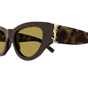 Saint Laurent Occhiali da Sole SL M94 010 Marrone Giallo Donna 3