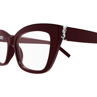 Saint Laurent Occhiali da Vista SL M117 010 Burgundy/Trasparente Donna 4