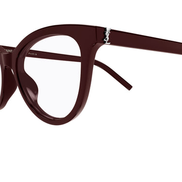Saint Laurent Occhiali da Vista SL M164 011 Burgundy Trasparente Donna 3