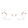 Swarovski Occhiali da Vista SK1038 4014 Oro Rosé/Trasparente Donna