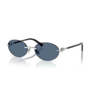 Tiffany & Co. Sunglasses TF3104D 600180 Silver Dark Blue Women 2