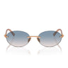 Tiffany & Co. Sunglasses TF3104D 621716 Rose Gold Light Brown Gradient Blue Women
