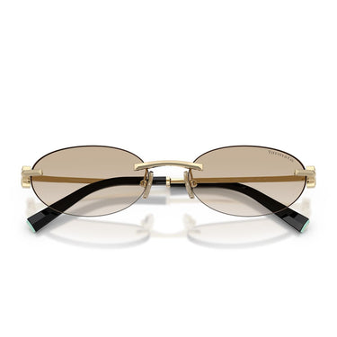 Tiffany & Co. Occhiali da Sole TF3119D 623911 Oro Pallido/Trasparente Sfumato Grigio Unisex 4