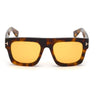 Tom Ford Lunettes de Soleil FT0711 56E Fausto Havana/Jaune Unisexe