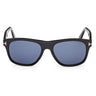 Tom Ford Sunglasses FT1284 01V Marlon Glossy Black/Blue Unisex