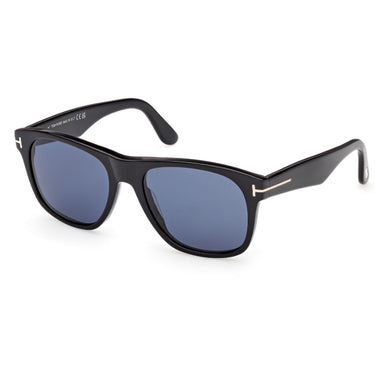 Tom Ford Sunglasses FT1284 01V Marlon Glossy Black/Blue Unisex 2