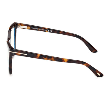 Tom Ford Occhiali da Vista FT5971-B 052 Marrone Trasparente con Clip Grigio Fumo Donna 3