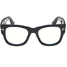 Tom Ford Occhiali da Vista FT6099-B 001 Nero Lucido/Trasparente con Clip Grigio Fumo Uomo