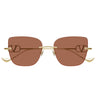 Valentino Occhiali da Sole VG0033S 002 Oro Marrone Donna 