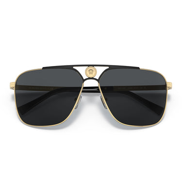 Versace Okulary Przeciwsłoneczne VE2238 143687 Złoto-Ciemnoszary Unisex 4