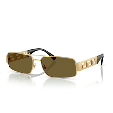 Versace Occhiali da Sole VE2257 100273 Oro Marrone Scuro Unisex 2