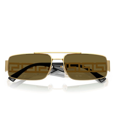 Versace Occhiali da Sole VE2257 100273 Oro Marrone Scuro Unisex 5