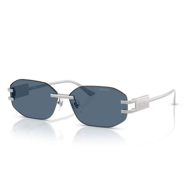 Versace Lunettes de Soleil VE2274 100080 Argent/Bleu Foncé Unisexe 1