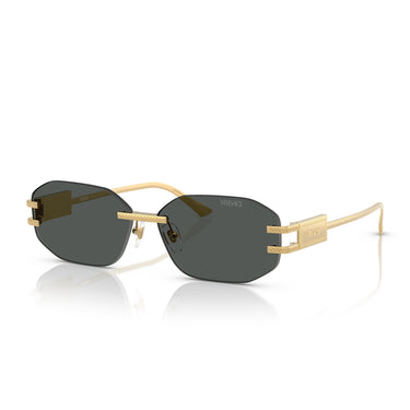 Versace Lunettes de Soleil VE2274 100287 Or Gris Foncé Unisexe 2