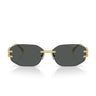 Versace Lunettes de Soleil VE2274 100287 Or Gris Foncé Unisexe