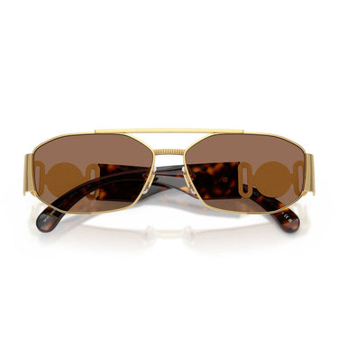 Versace Occhiali da Sole VE2287 100273 Oro/Marrone Scuro Uomo 4