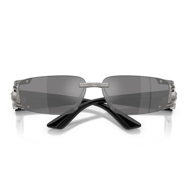 Versace Occhiali da Sole VE2291 10006G Gunmetal/Grigio Scuro Specchiato Argento Uomo 4