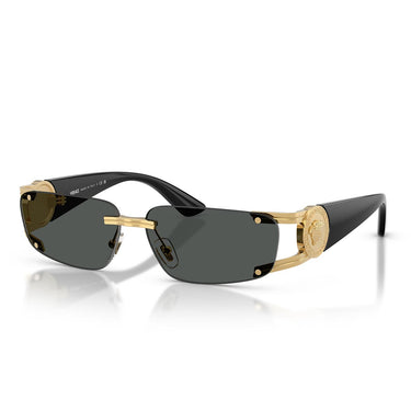 Versace Occhiali da Sole VE2291 100287 Oro/Grigio Scuro Uomo 1