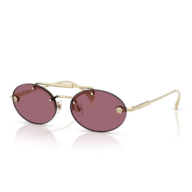 Versace Occhiali da Sole VE2295 12521A Oro Pallido Viola Donna 2