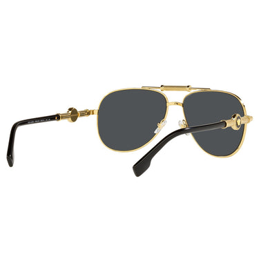 Versace Lunettes de Soleil VE2236 100287 Or/Gris Foncé Unisexe 4