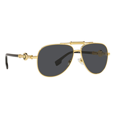 Versace Lunettes de Soleil VE2236 100287 Or/Gris Foncé Unisexe 6