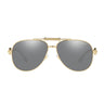 Versace Sonnenbrille VE2236 ​1002Z3 Gold/Grau Spiegel Unisex Polarisiert