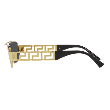 Versace Okulary Przeciwsłoneczne VE2257 ​100287 Złoty/Ciemnoszary Unisex 3