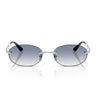 Vogue Occhiali da Sole VO4342S 323/19 Argento/Trasparente Sfumato Azzurro Donna
