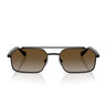 Vogue Occhiali da Sole VO4356S 352 T5 Nero Grigio Sfumato Marrone Uomo Polarizzati 