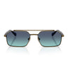 Vogue Occhiali da Sole VO4356S 51374S Oro Antico Azzurro Sfumato Blu Uomo 