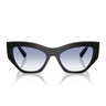 Vogue Occhiali da Sole VO5607S W44 19 Nero Trasparente Sfumato Azzurro Donna 