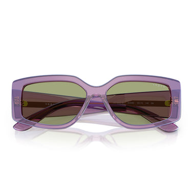 Vogue Occhiali da Sole VO5642SU 323682 Viola Perlato Trasparente/Verde Donna 5