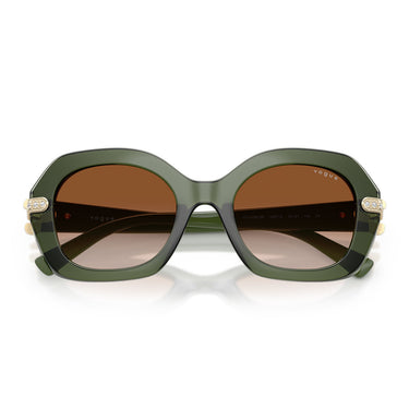 Vogue Occhiali da Sole VO5706SB 328713 Verde Trasparente Marrone Sfumato Donna 6