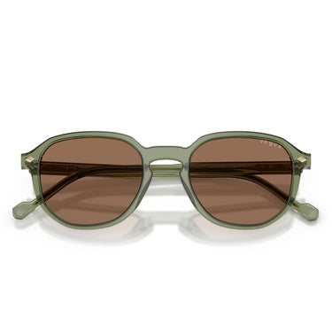 Vogue Occhiali da Sole VO5707S 318773 Verde Trasparente/Marrone Scuro Uomo 5