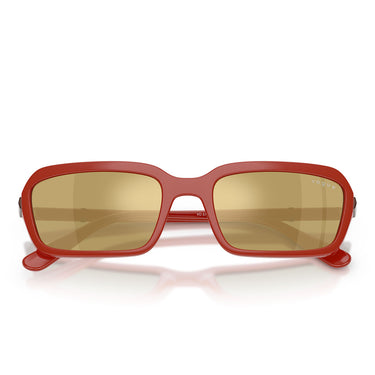 Vogue Occhiali da Sole VO5744S 3330O8 Rosso Pieno/Verde Oliva Specchiato Oro Donna