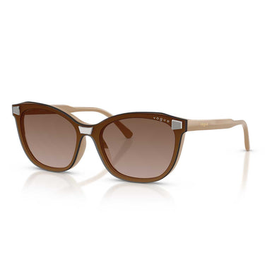 Vogue Occhiali da Vista VO5746S 33261W Taupe Pieno/Trasparente con Clip Donna 2