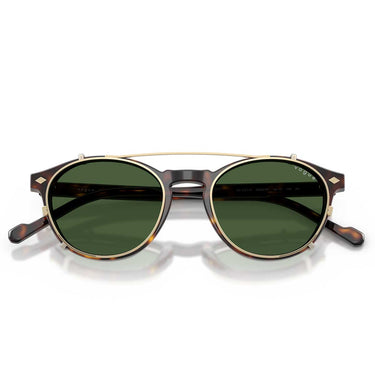 Vogue Occhiali da Vista VO5751S W6561W Marrone Scuro/Trasparente con Clip Verde Uomo 7